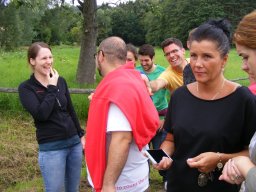 Wizyta międzynarodowej grupy młodzieży w Domu Pomocy Społecznej w Podzamku w ramach ŚDM Kraków 2016r